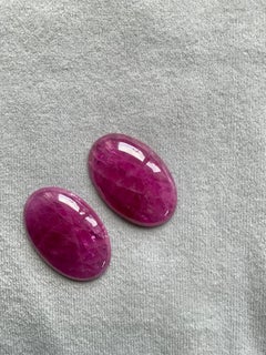 Burmese Ruby Pair Cabochons for Fine Jewellery Earrings
