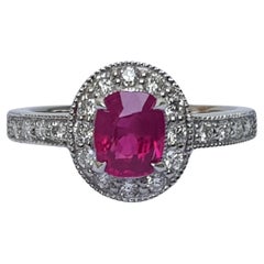 Anillo de rubí birmano