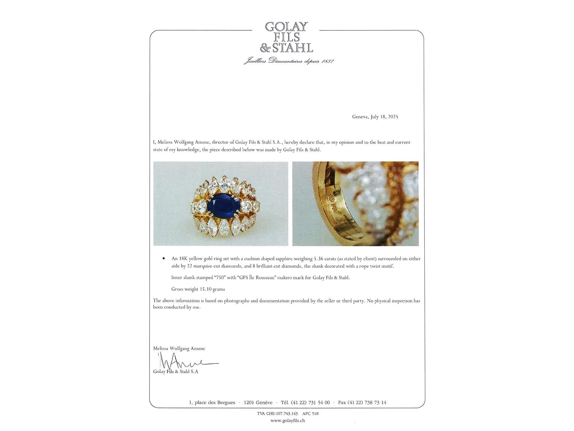 Burmese sapphire and diamond cluster ring, circa 1965. For Sale 2