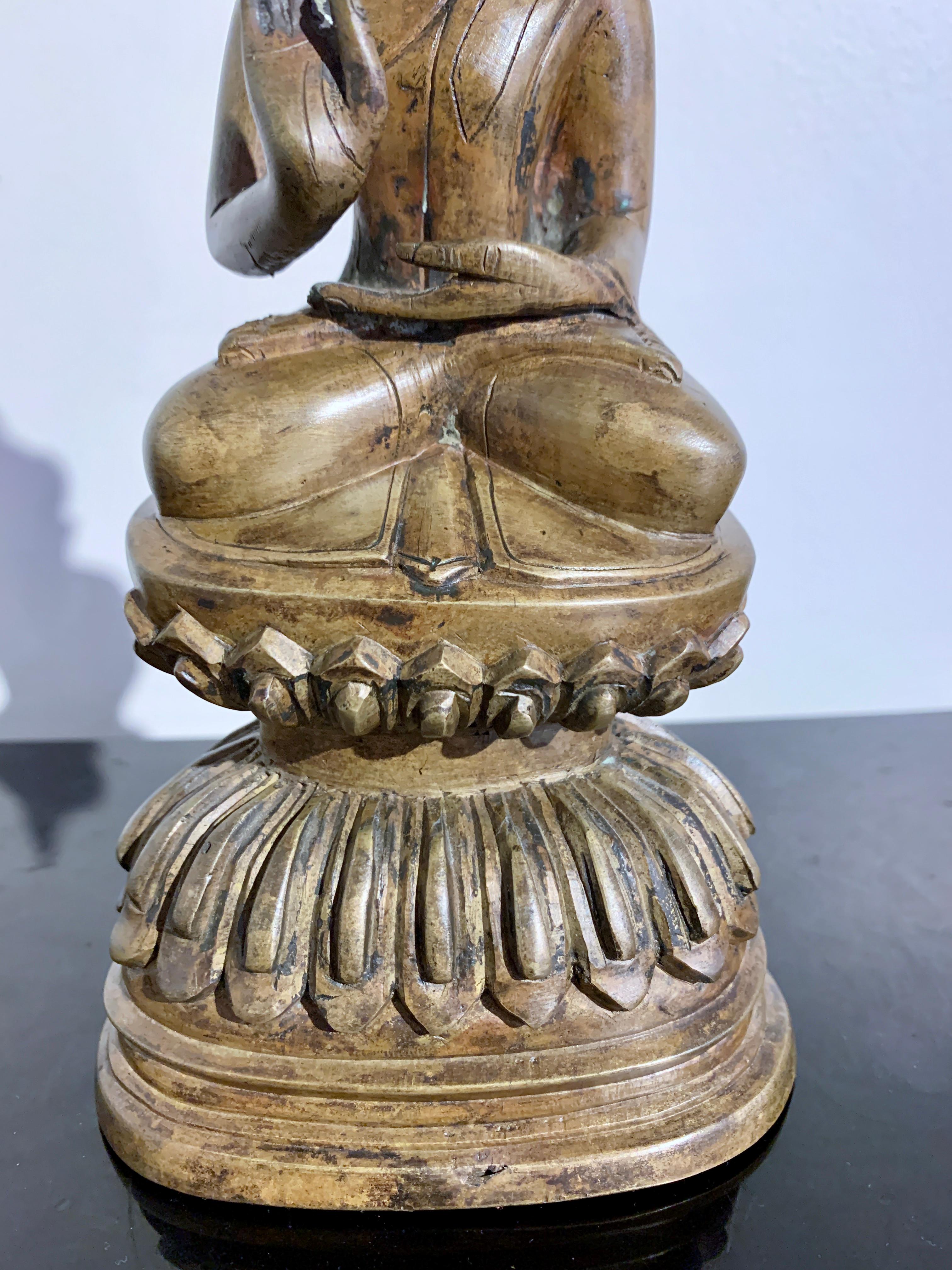 Burmese Shan Ava Style Cast Bronze Buddha, 19th/20th Century, Burma For Sale 9