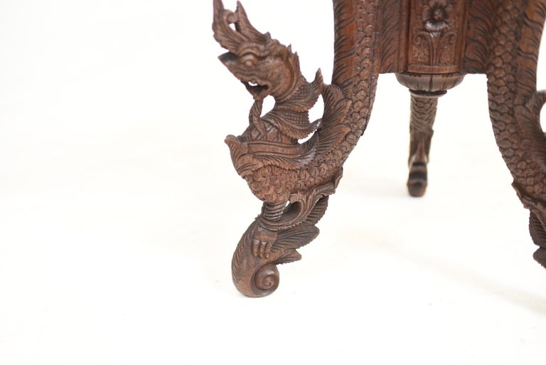 Burmese Side Table Antique Carved Burma Furniture For Sale at 1stDibs
