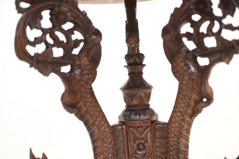 Burmese Side Table Antique Carved Burma Furniture For Sale at 1stDibs