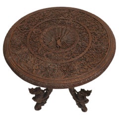 Burmese Side Table Antique Carved Burma Furniture