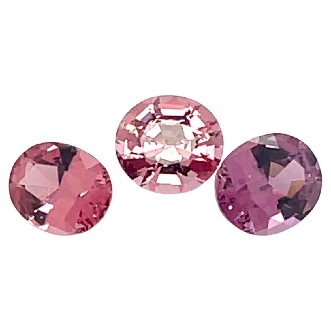Burmese Spinel Ovals Collection – No Heat, GRS Certified, Cts 2.03 to 2.70