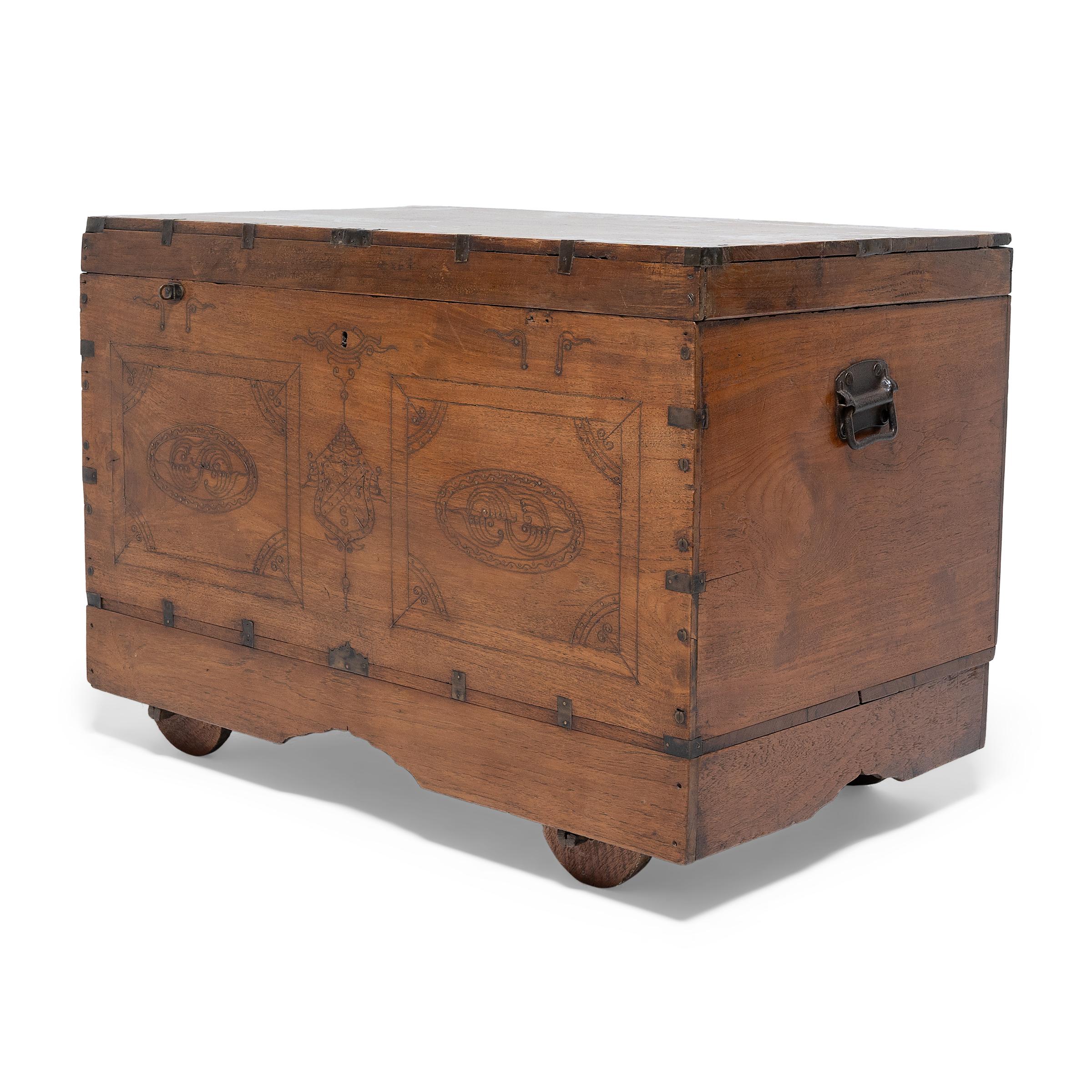 Burmese Teak Actor's Chest, circa 1900 4