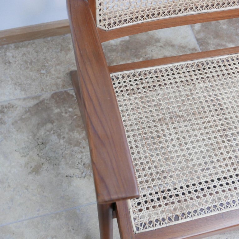 Burmese Teak and Cane MidCentury Armchair and Sofa Set at 1stDibs