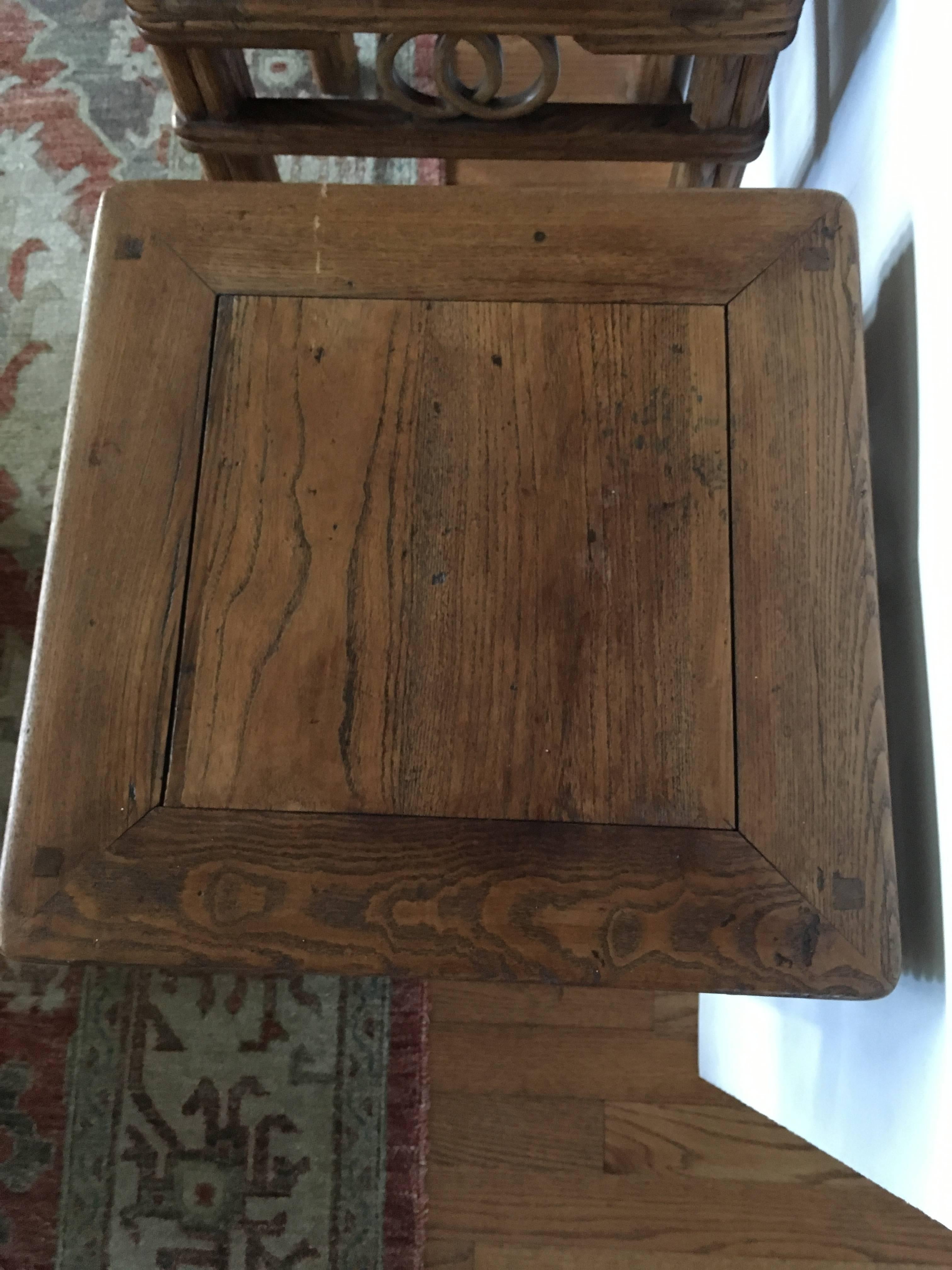Wood Chinese side tables