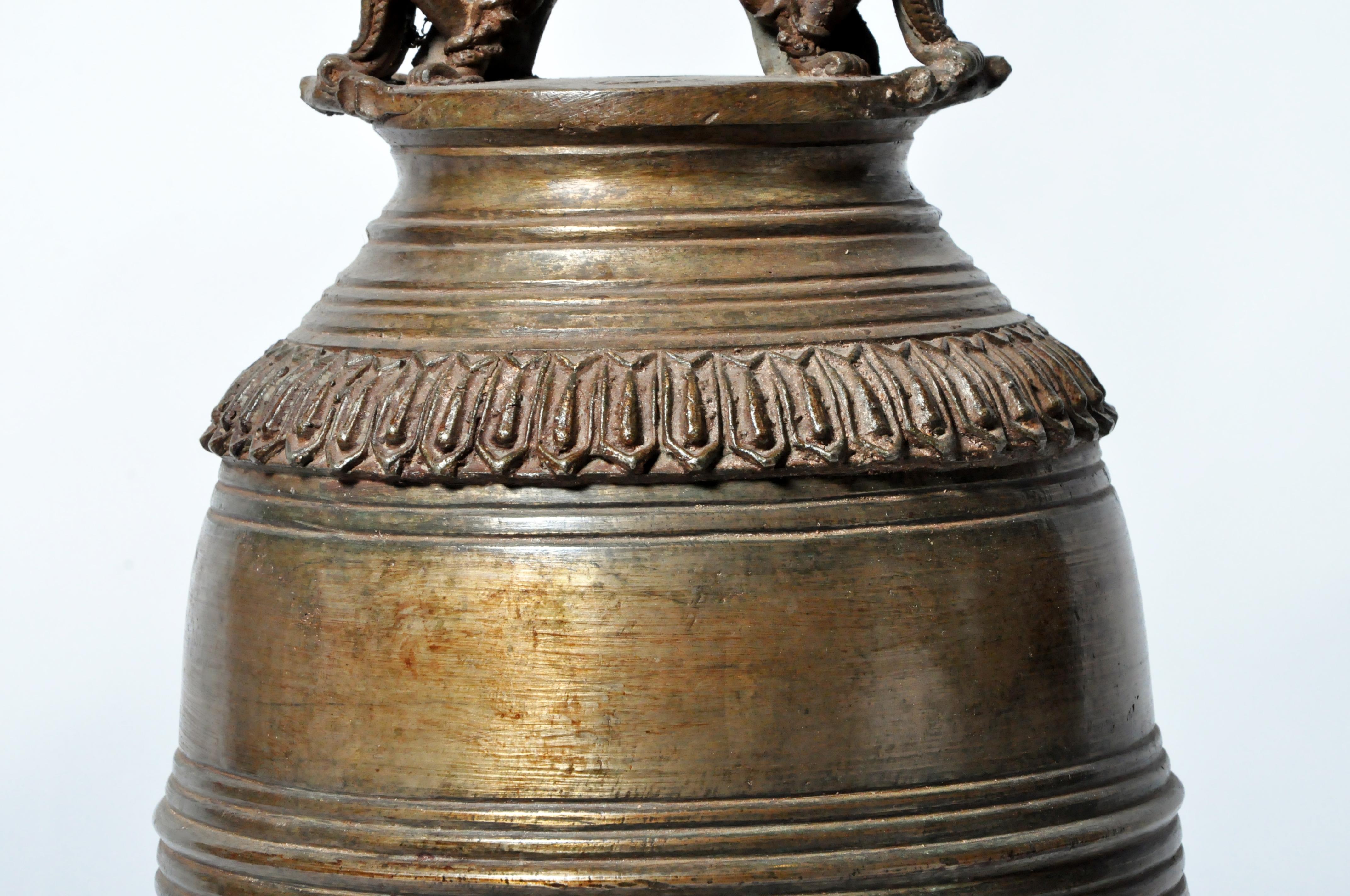 Burmese Temple Bell on Stand 4