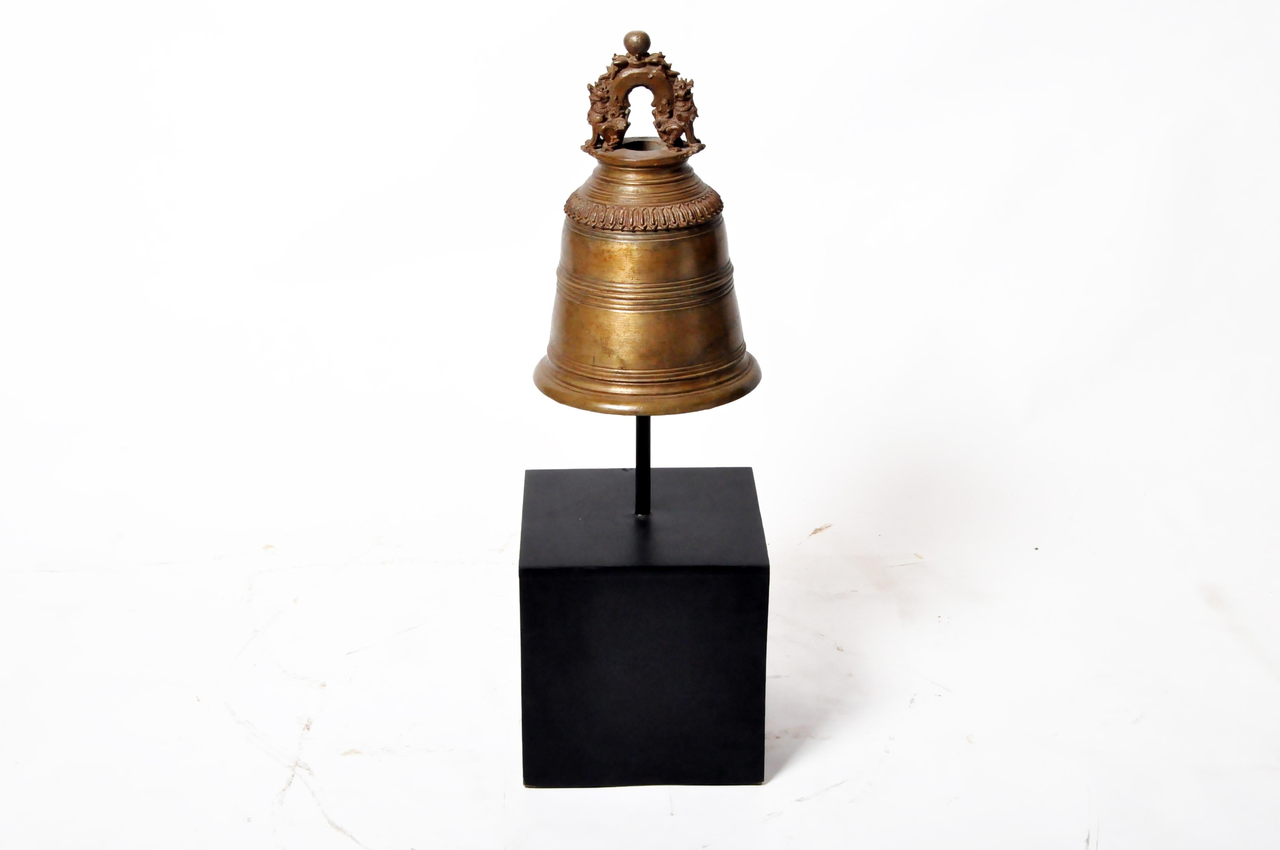 Burmese Temple Bell on Stand In Good Condition In Chicago, IL