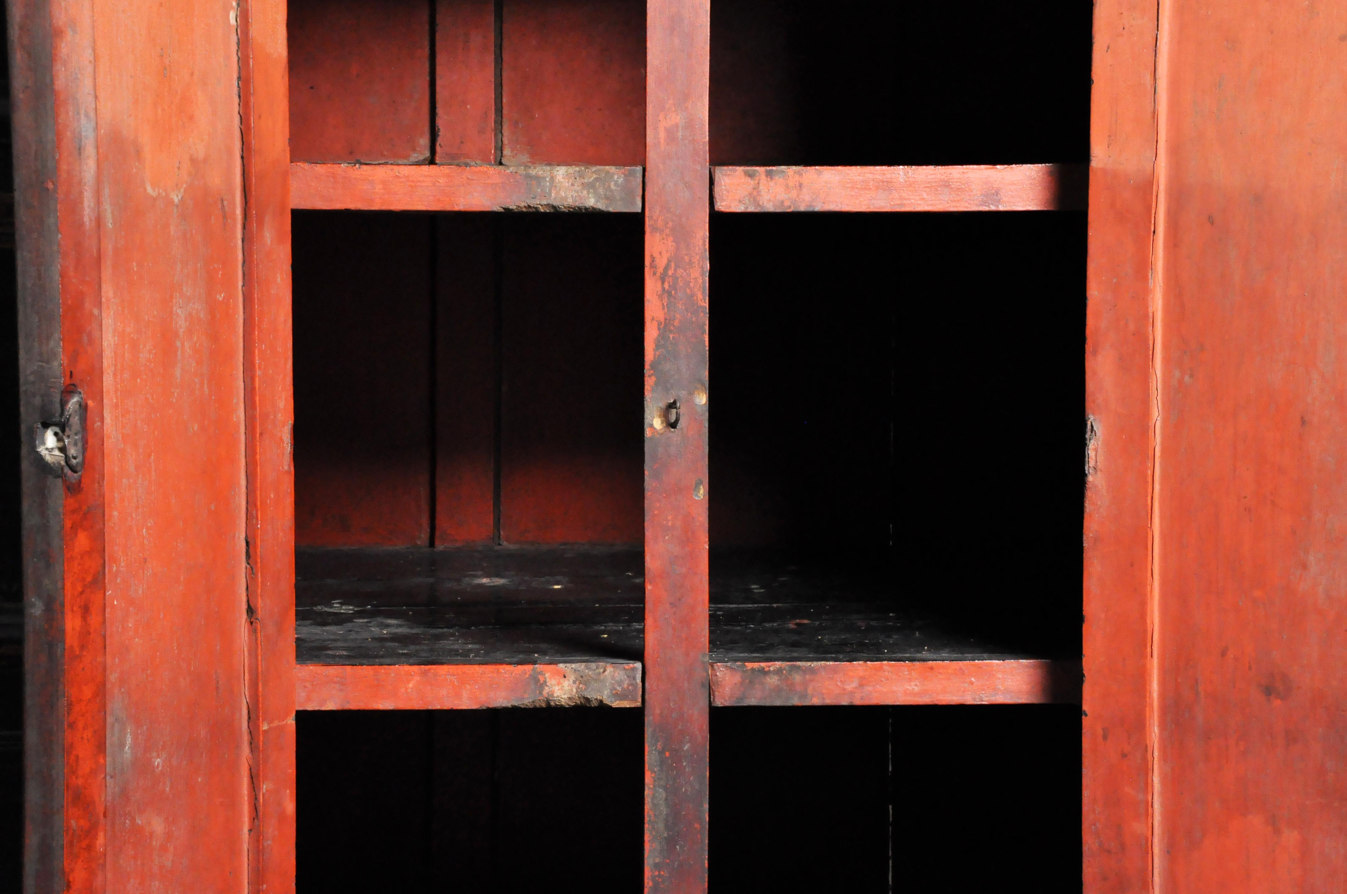Burmese Temple Manuscript Cabinet with Original Patina For Sale 6