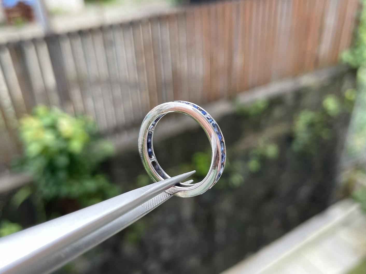 Burmesischer unerhitzter Saphirring im Zustand „Neu“ in Singapore, SG