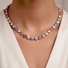 Burmese Untreated Spinel Necklace, 79ct in 18K Gold, Customizable