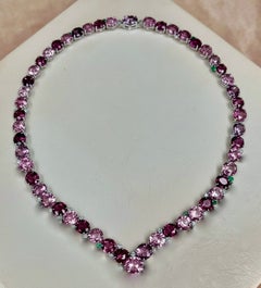 Burmese Untreated Spinel Necklace, 79ct in 18K Gold, Customizable
