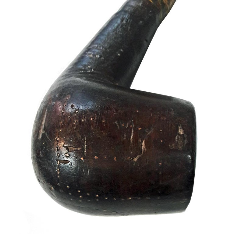 Burmese Wood, Bone and Brass Tobacco Pipe, Late 19th Century For Sale at  1stDibs
