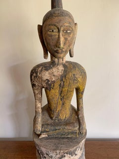 Burmese Wood Seated Buddha, Early 20th Century