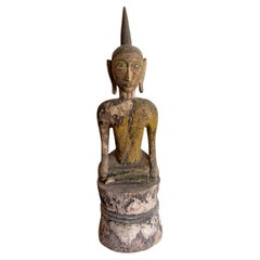 Burmese Wood Seated Buddha, Early 20th Century