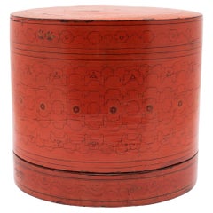 Burmese Yun Lacquer Betel Box, C. 1900