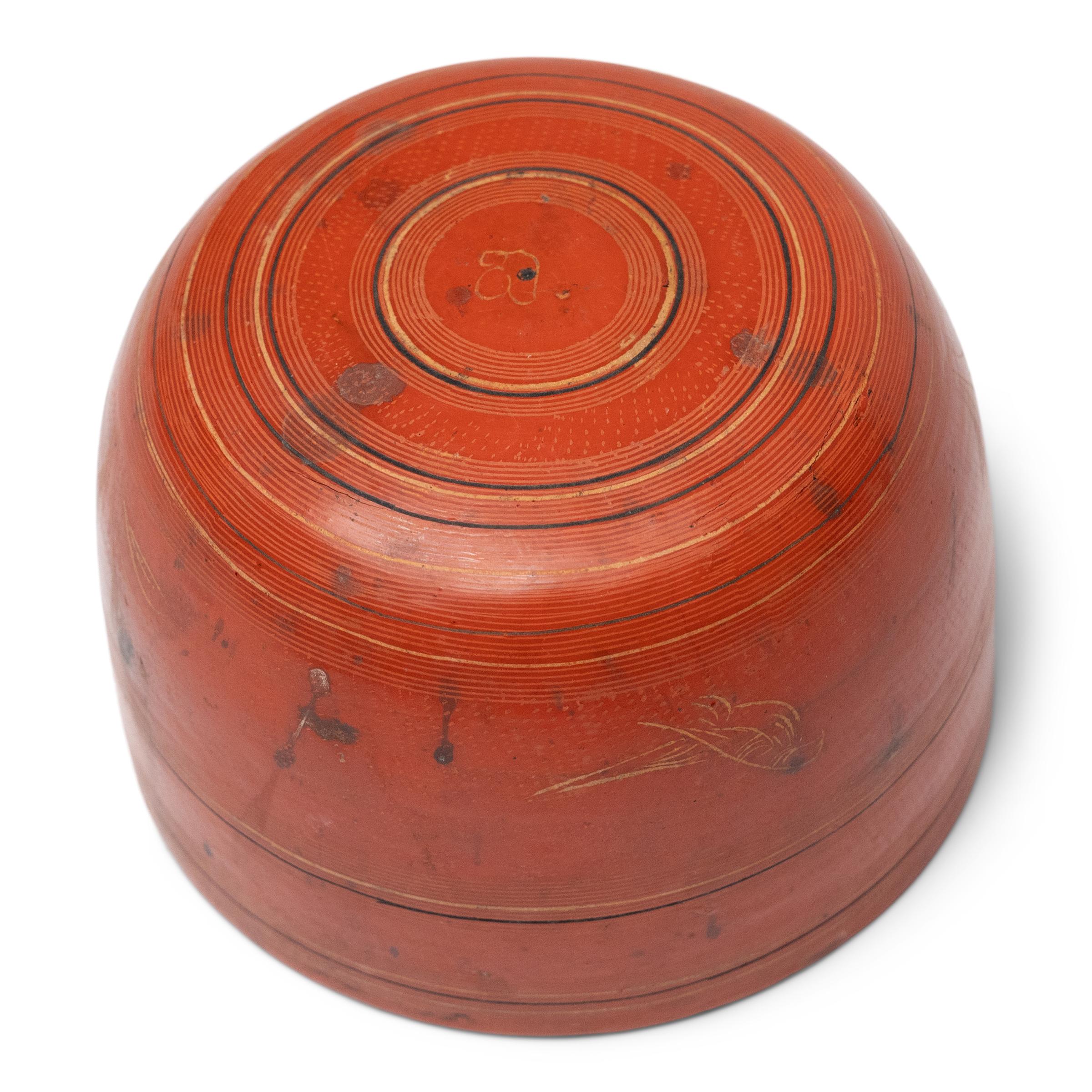 Artisanat Coupe en laque Yun birmane, c. 1900 en vente
