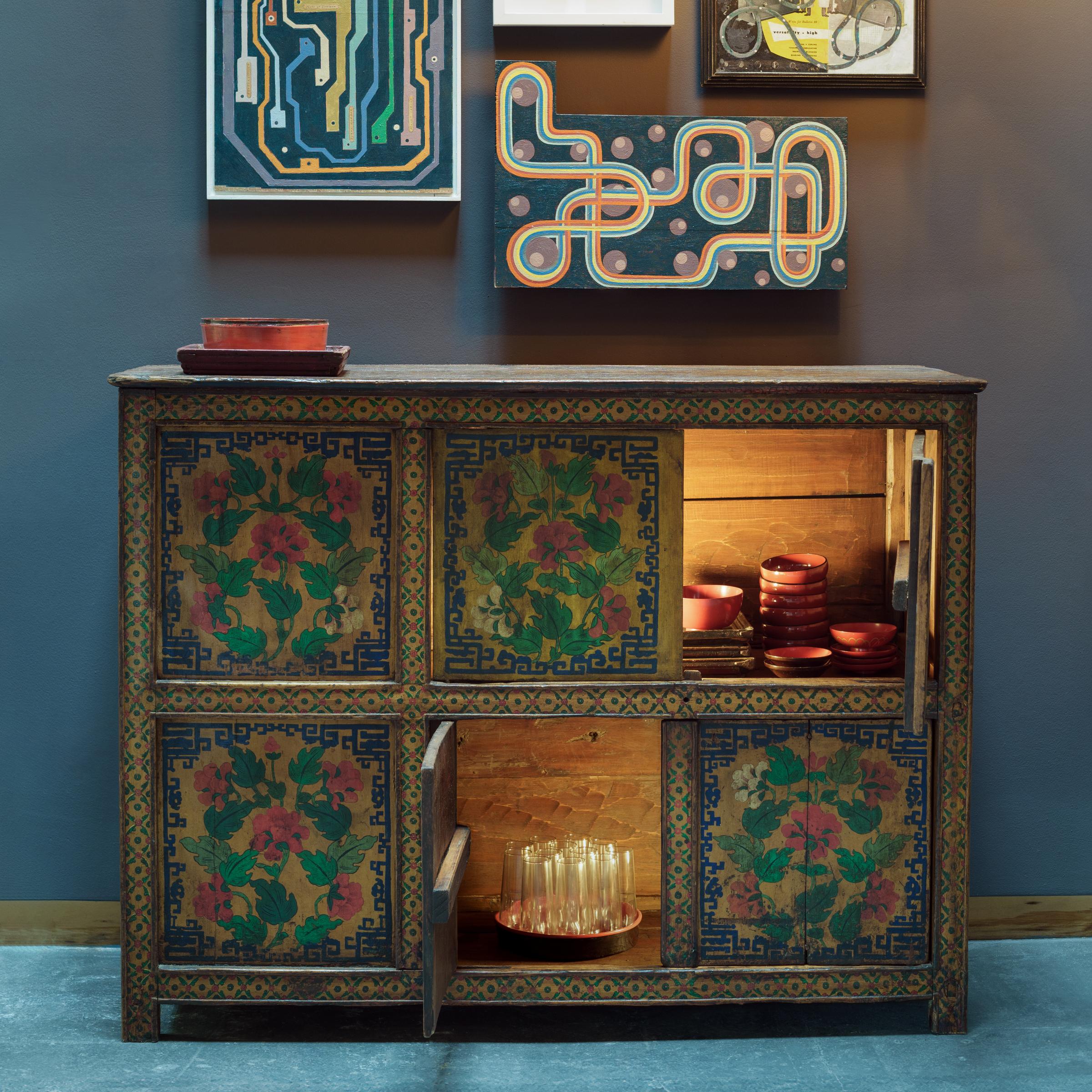 20th Century Burmese Yun Lacquer Tray, c. 1900