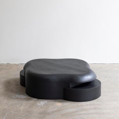 Burned and Black Stained Solid Oak Lahmu Coffee Table by Sizar Alexis