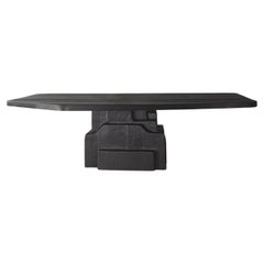Burned Ash Wood Pathos Dining Table by Eichkorn