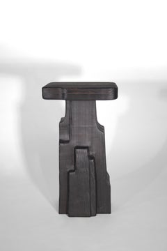 Tabouret Tharo en Wood Wood brûlé par Eichkorn