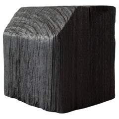 Burned Iron  Wood Ortus Side Table by Eichkorn Burned Iron  Wood Ortus Side Table by Eichkorn