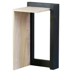 Burned Oak and Elm Side Table by Thomas Throop Black Creek Designs  In Stock