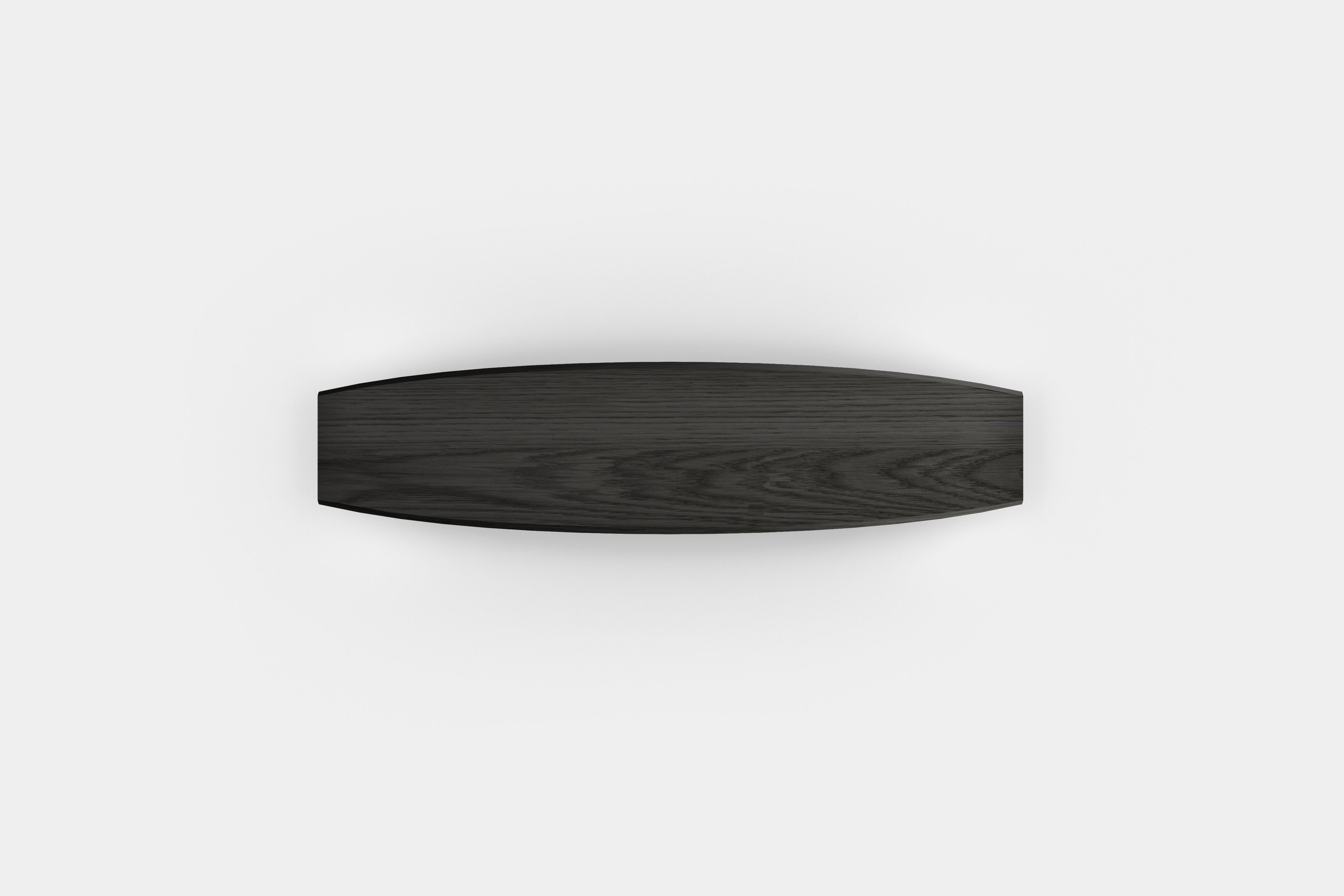 Peana Niedriger Couchtisch, Bank aus schwarz getöntem Holz von Joel Escalona im Angebot 1