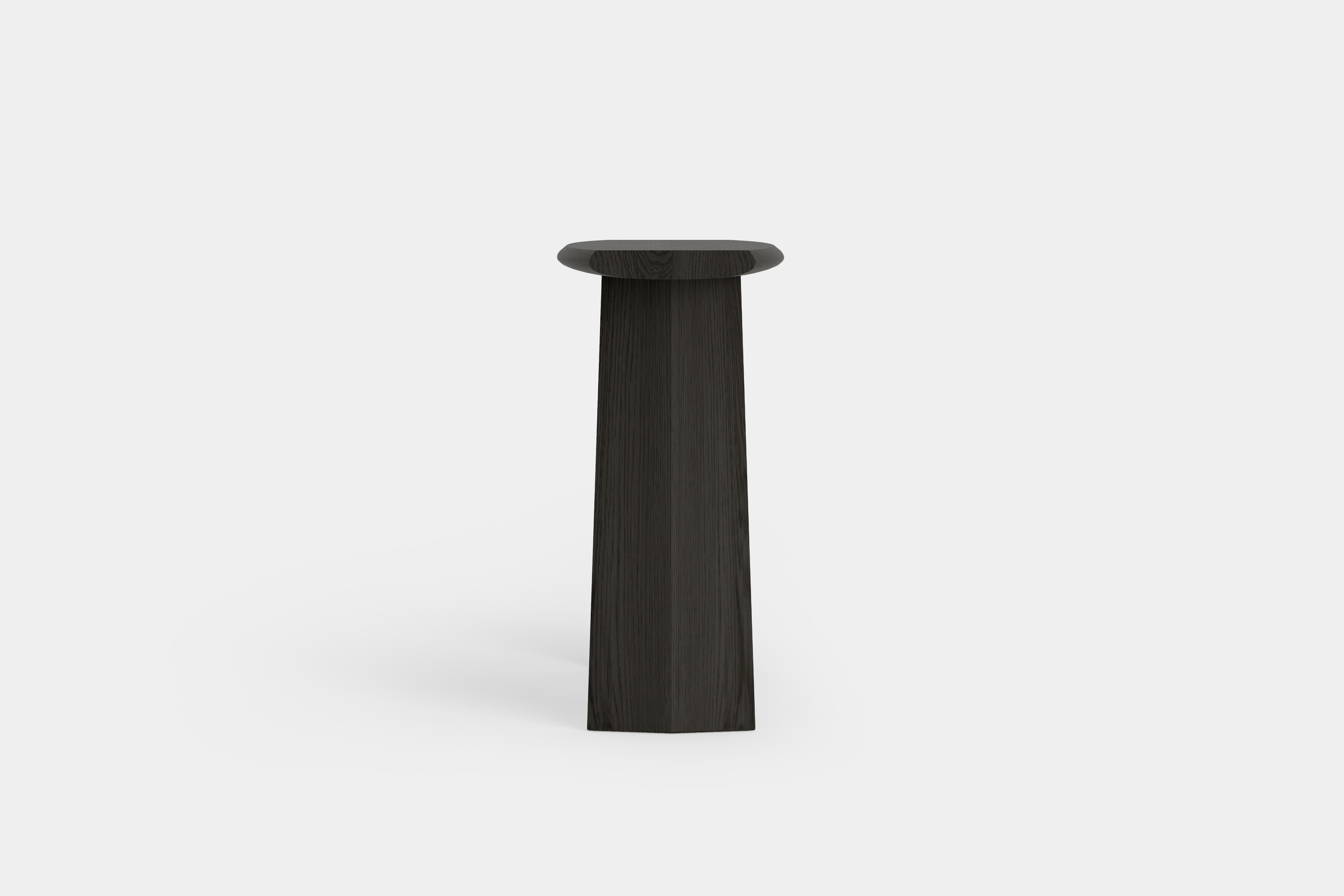 Peana Console Table in Black Tinted Wood Finish, Sideboard by Joel Escalona In New Condition For Sale In Estado de Mexico CP, Estado de Mexico