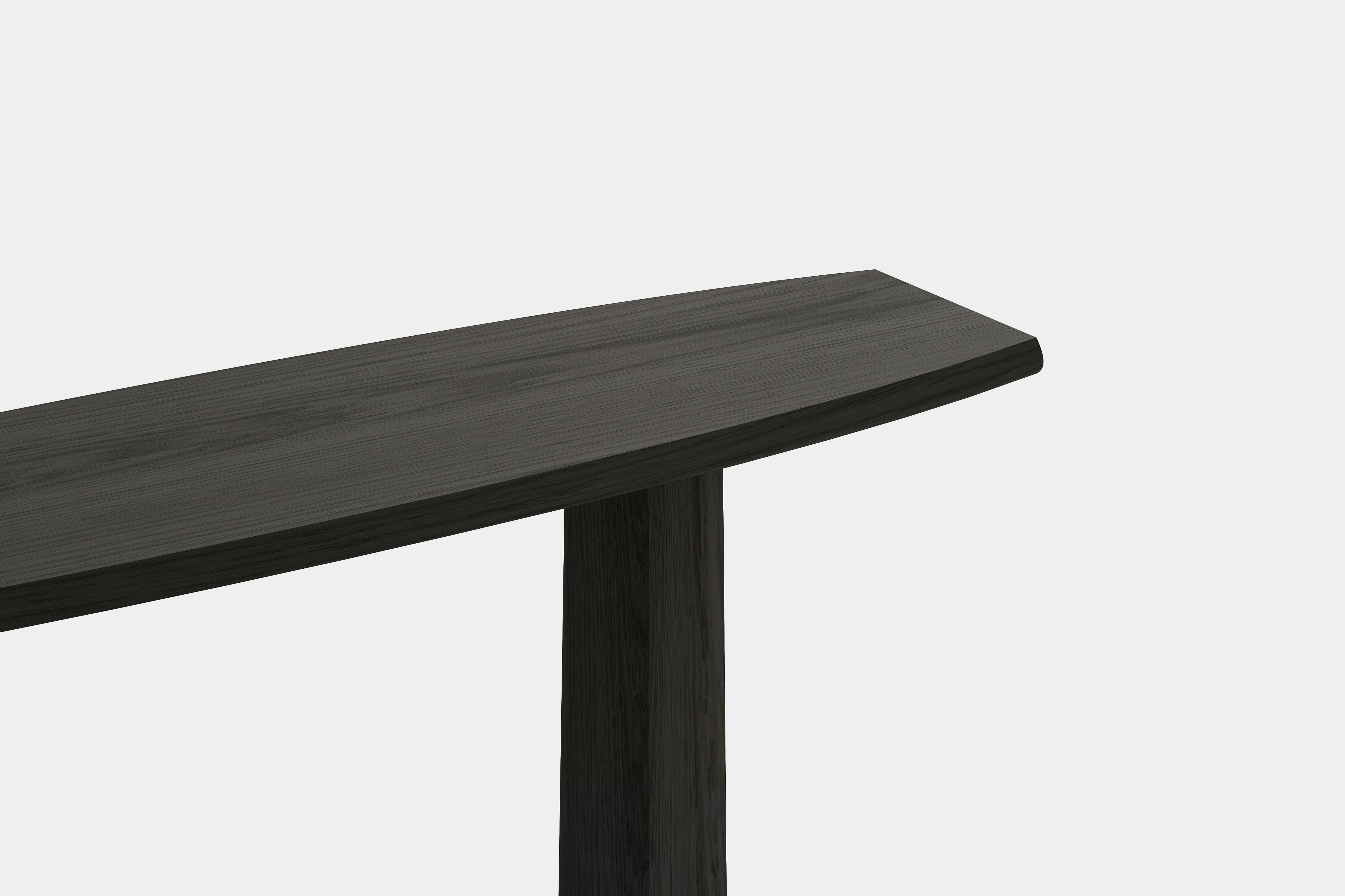Peana Console Table in Black Tinted Wood Finish, Sideboard by Joel Escalona (Eichenholz) im Angebot