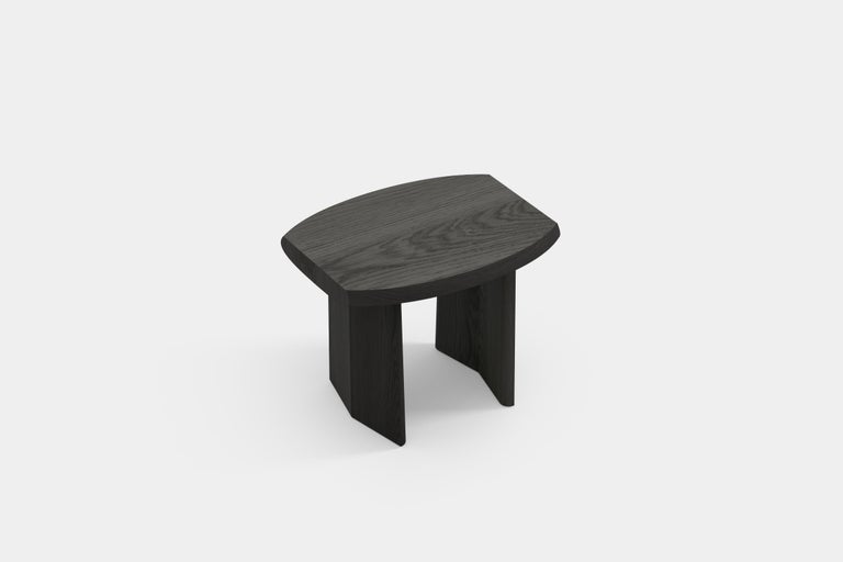 Peana Side Table, Night Stand, Table in Black Tinted Wood by Joel