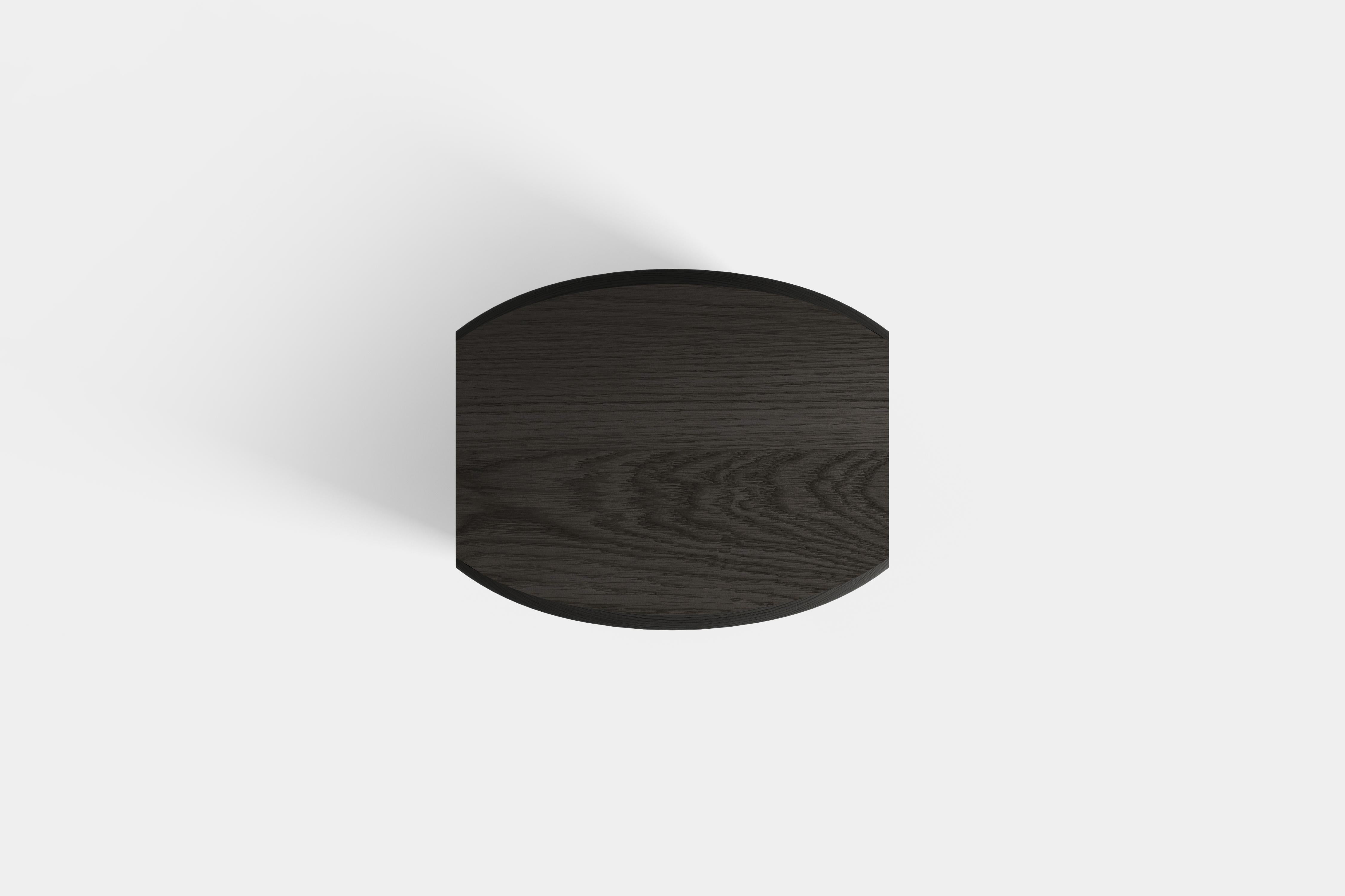Peana Side Table, Night Stand, Table in Black Tinted Wood by Joel Escalona (Mexikanisch) im Angebot