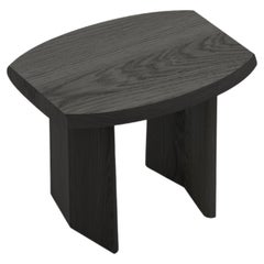 Peana Side Table, Night Stand, Table in Black Tinted Wood by Joel Escalona