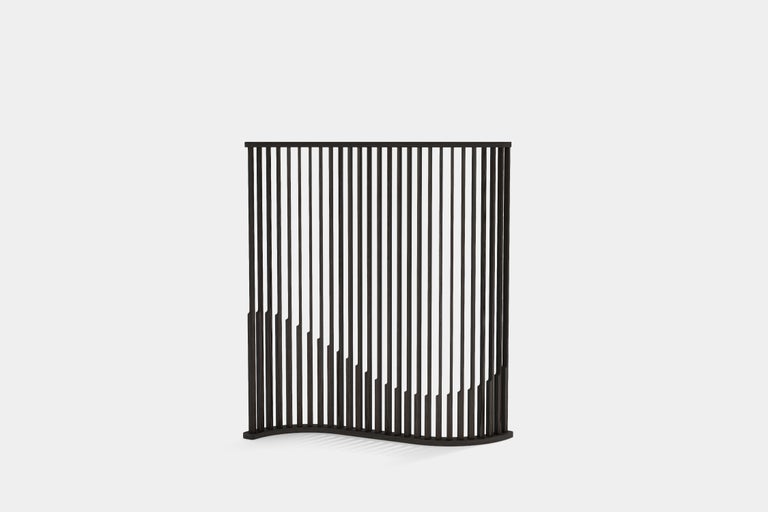 Laws of Motion Small Room Divider in Dark Wood, Screen by Joel Escalona