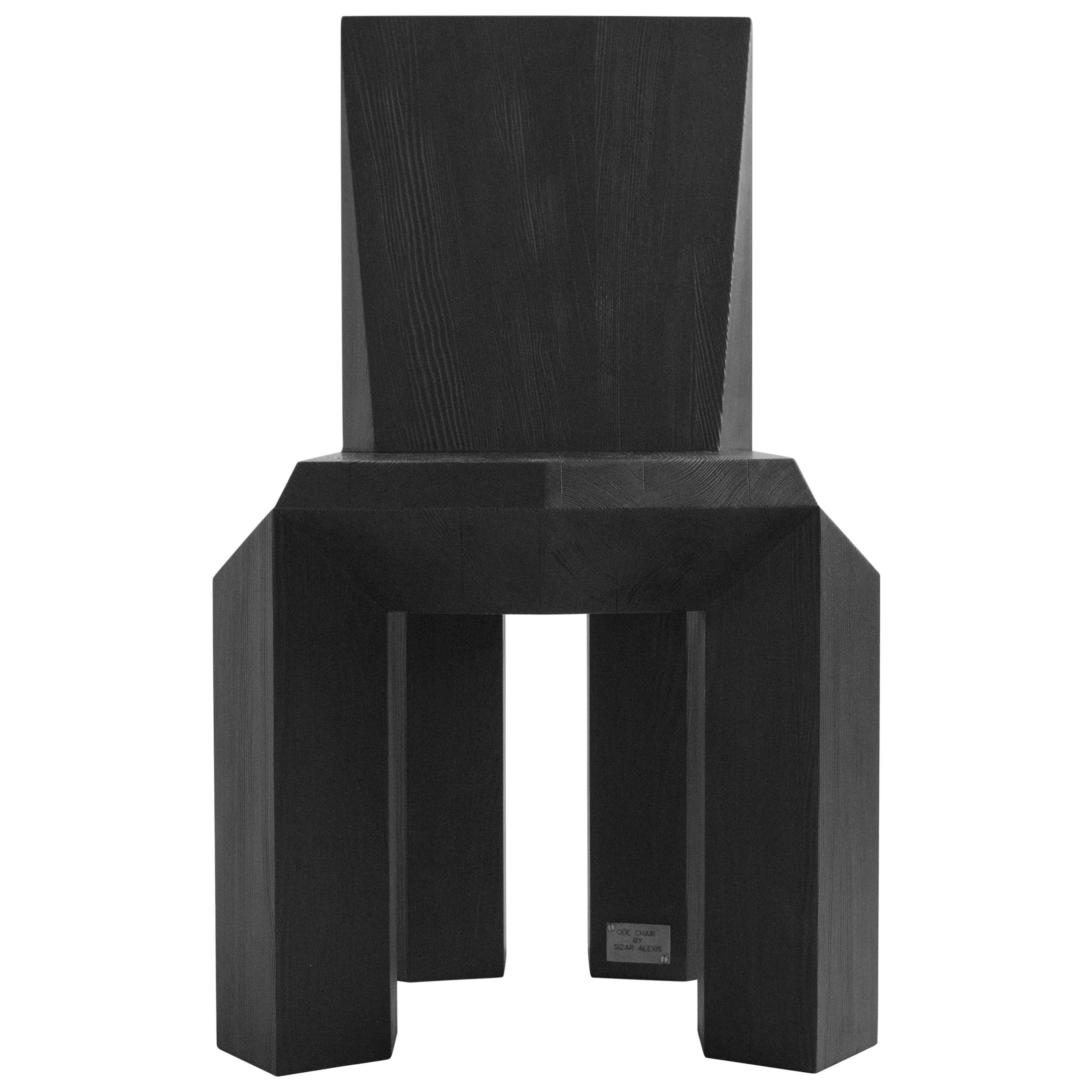Burned Ode Chair by Sizar Alexis For Sale