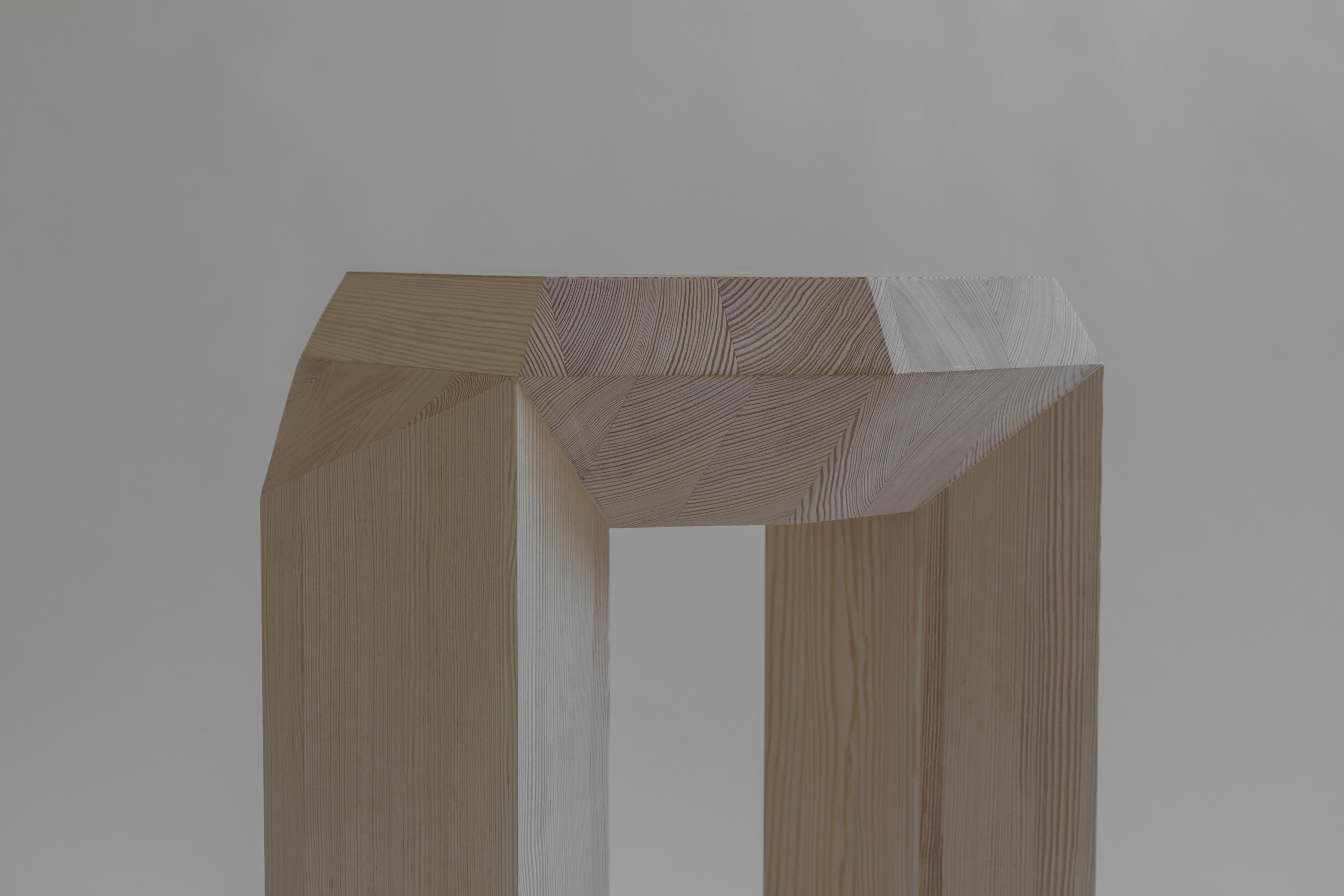Contemporary Burned Ode Side Table by Sizar Alexis For Sale