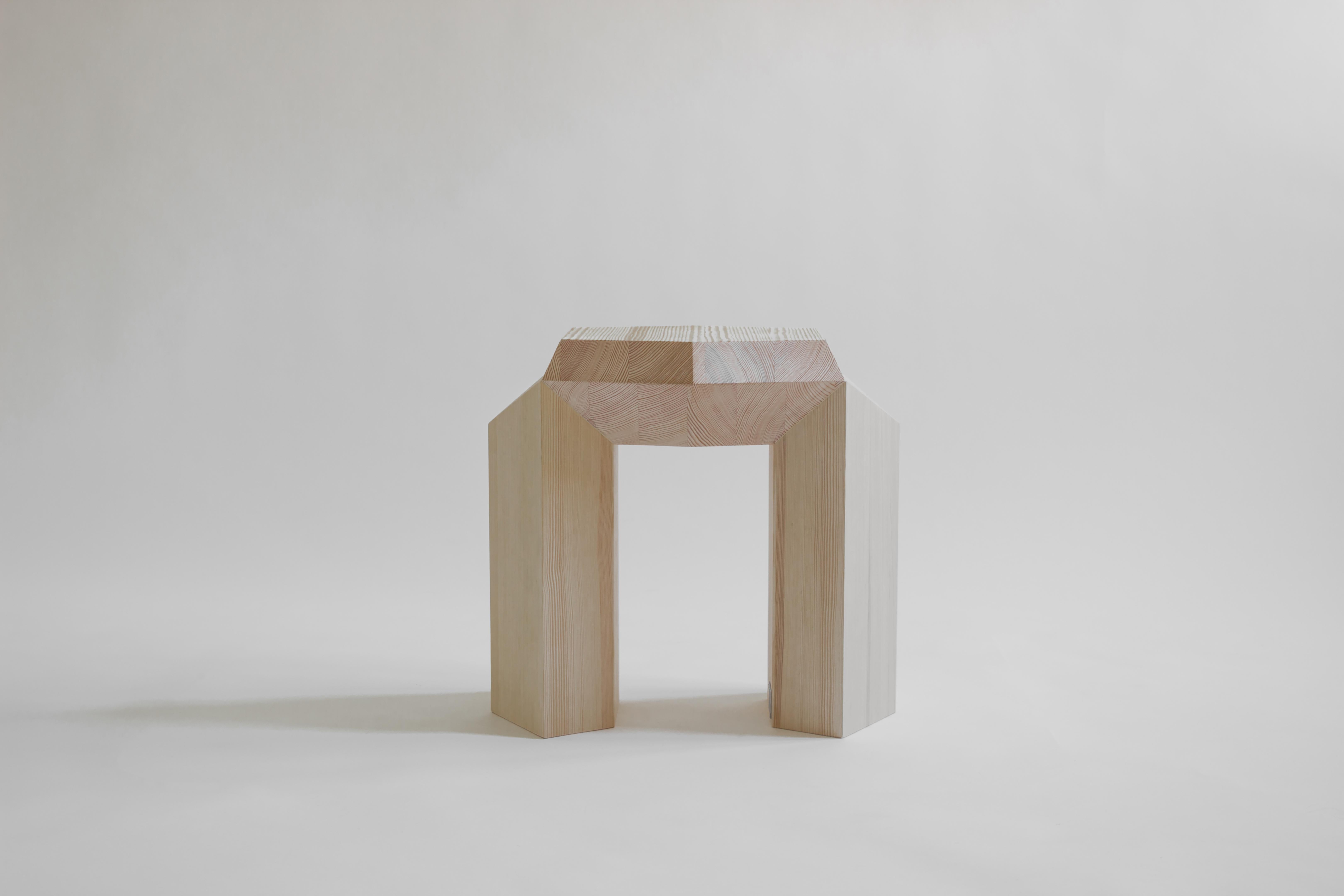 Burned Ode Side Table by Sizar Alexis For Sale 1