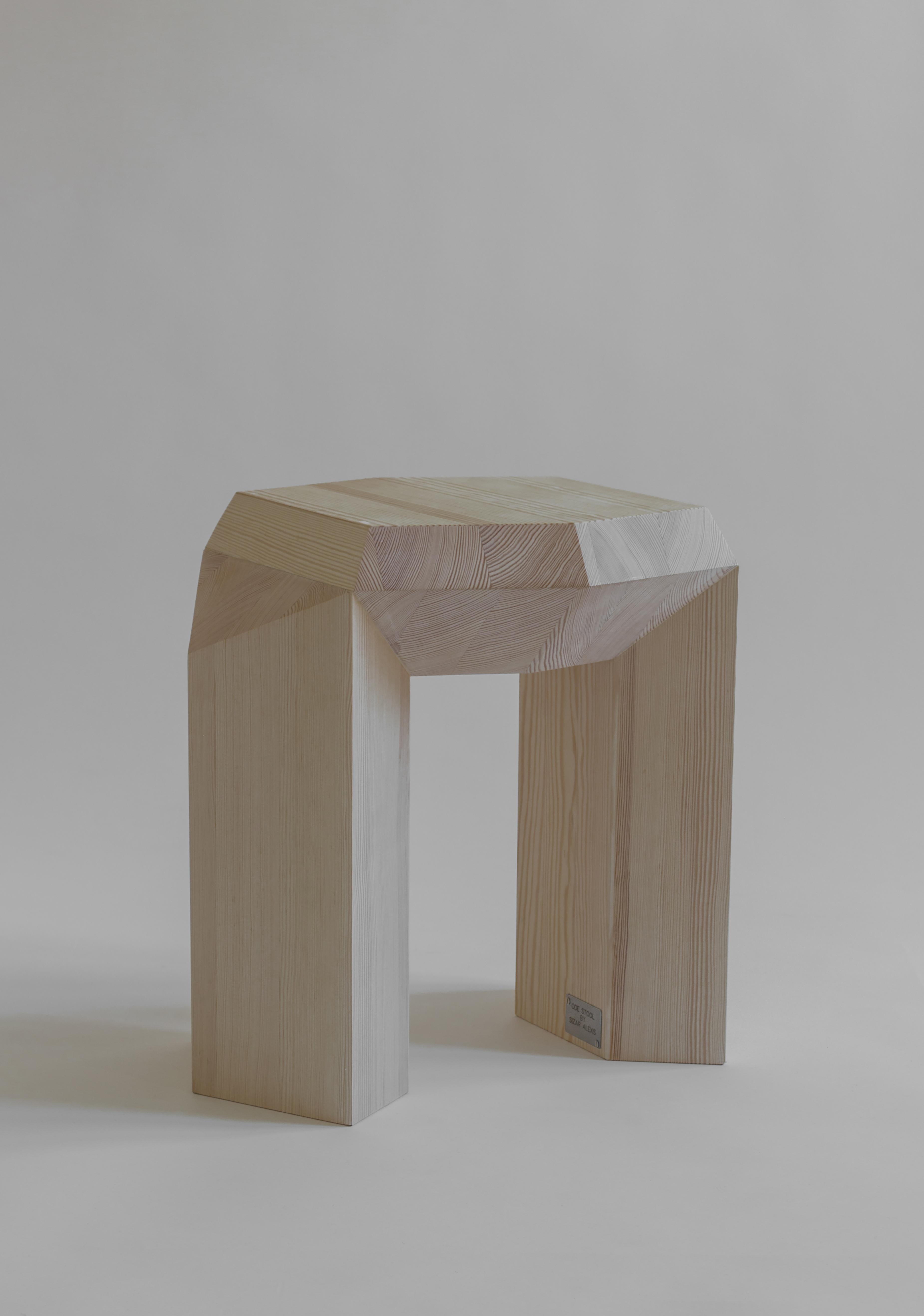 Swedish Burned Ode Side Table by Sizar Alexis For Sale