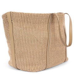 BURNELLO CUCINELLI beige raffia MONILI OVERSIZED Tote Bag