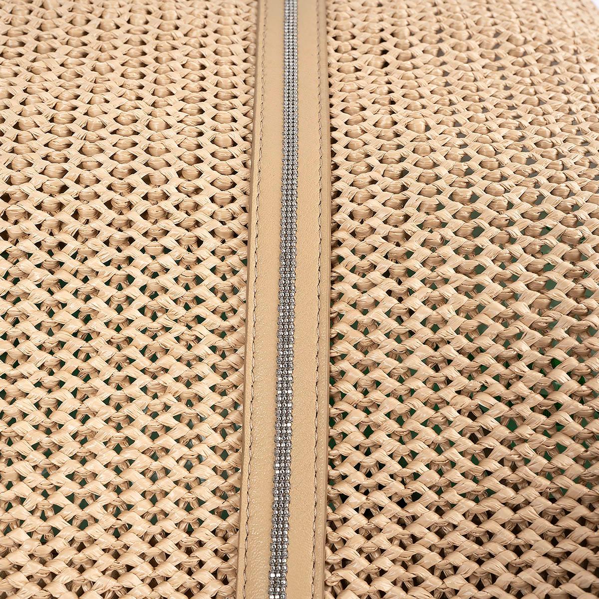 Women's BURNELLO CUCINELLI beige raffia MONILI OVERSIZED Tote Bag