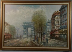 Impressionist Oversized  Paris Street Scene oil Painting