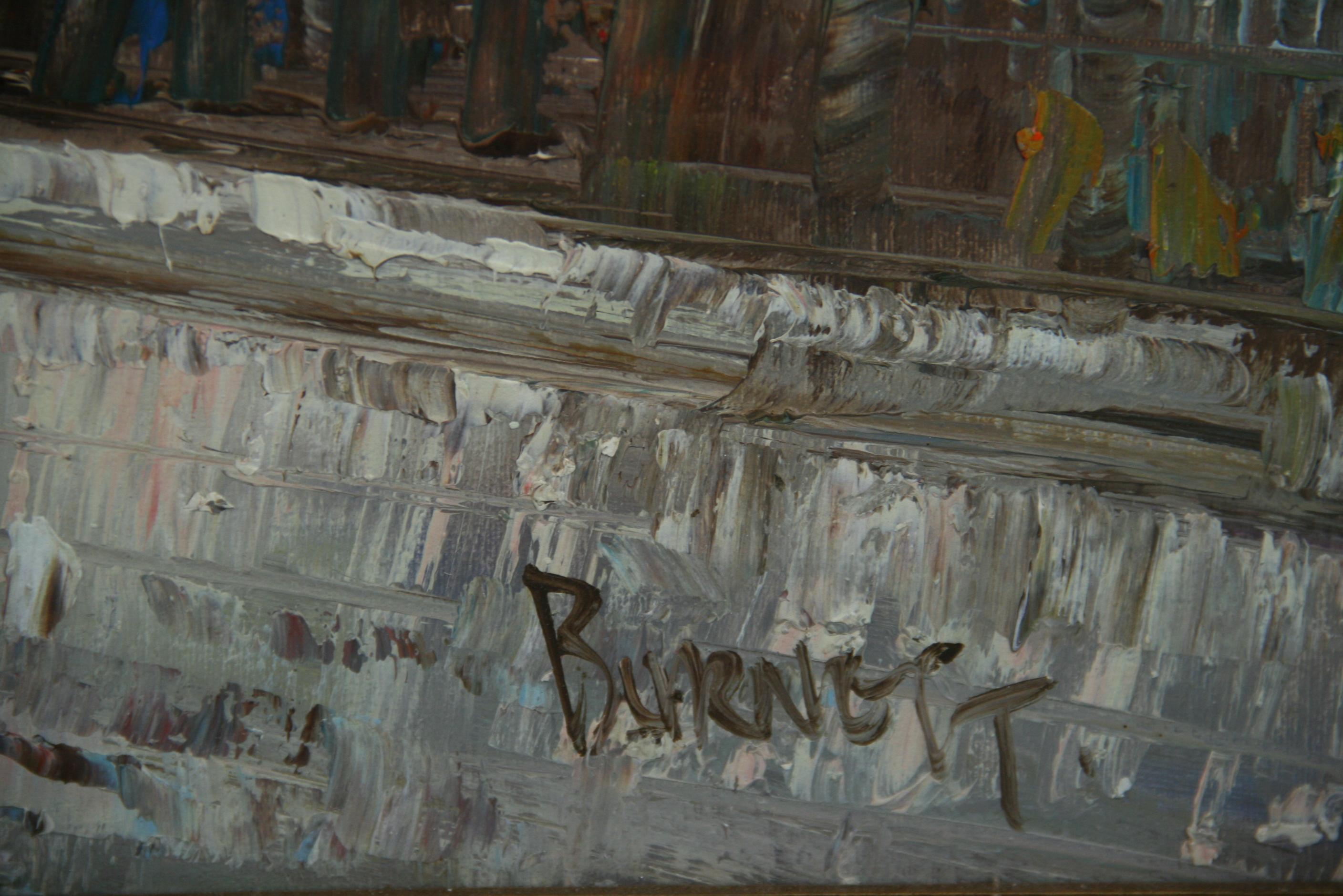 Impressionist Oversized  Paris Street Scene oil Painting  3