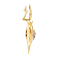 Naimah Burning Heart Statement Clip on Earrings