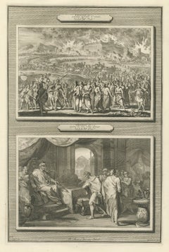 Burning of Jerusalem and the Release of Jehoiachin, Mortier Bible circa 1700