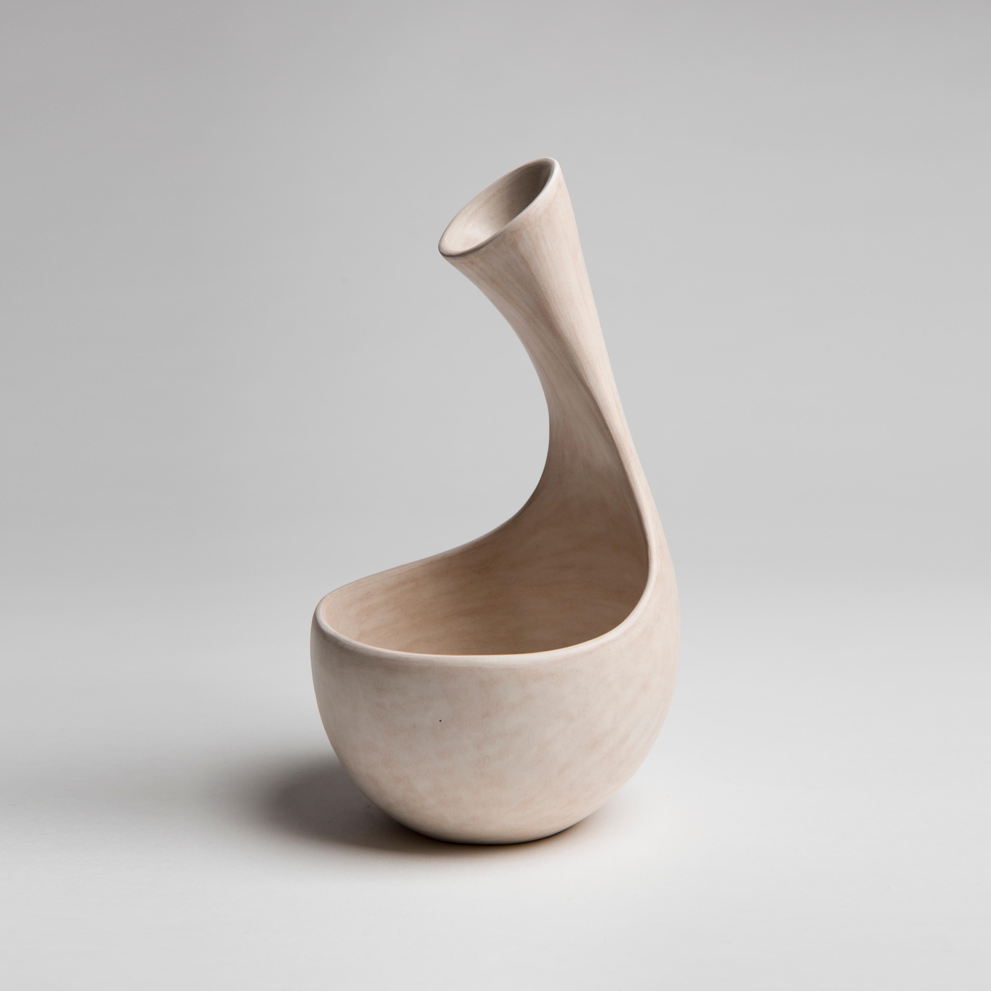 Ode, 2020 (Ceramic, Left to right C. 9 in. h x 5 in. w; 13.75 in. h x 5 in. w; 14.75 in. h x 5 in. w; 9 in. h x 5 in. w, Object No.: 3929)

Tina Vlassopulos was born in London in 1954. After graduating from Bristol Polytechnic in 1977, she returned