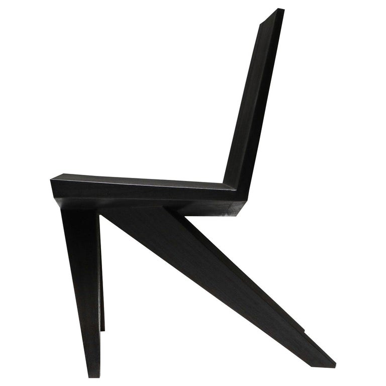 Burnished and Waxed Black VDining Chair For Sale at 1stDibs waxed by v