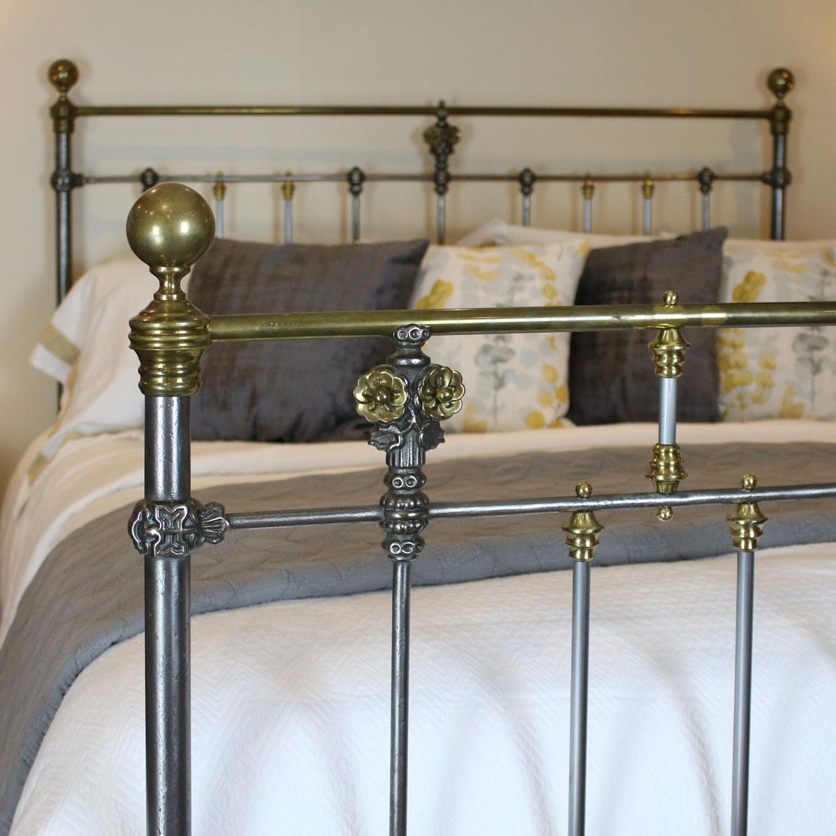 5ft burnished antique bed with decorative brass fittings. The brass has faded with age naturally but we can polish the brass if needed.

The price is for the bed frames alone. The bases, mattresses, bedding and bed linen are extra.