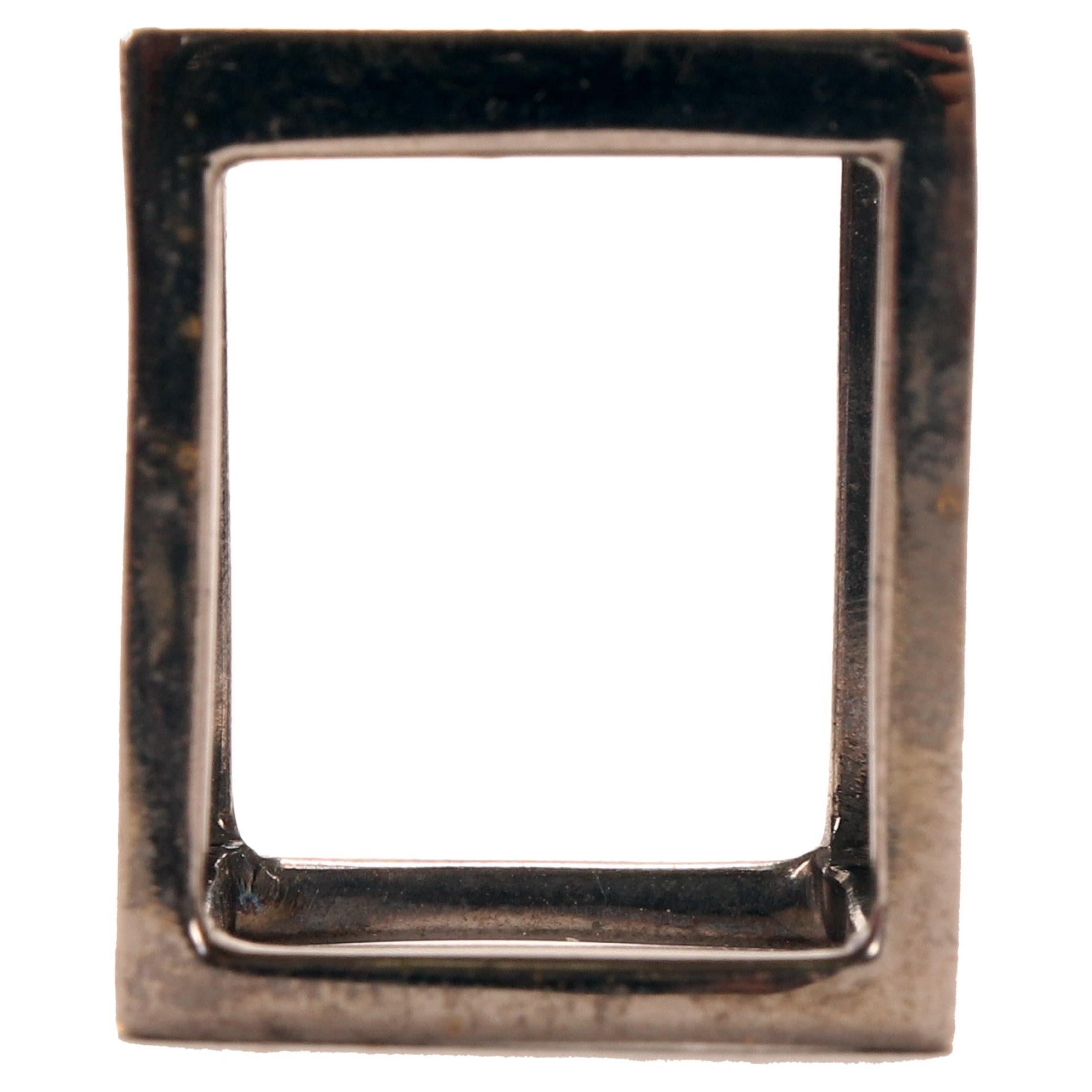 Burnished brass cubic ring. By Stefania Bosio for Ornamenta. Italy, 2000.