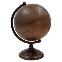Burnished brass earth globe - Circa 1930s